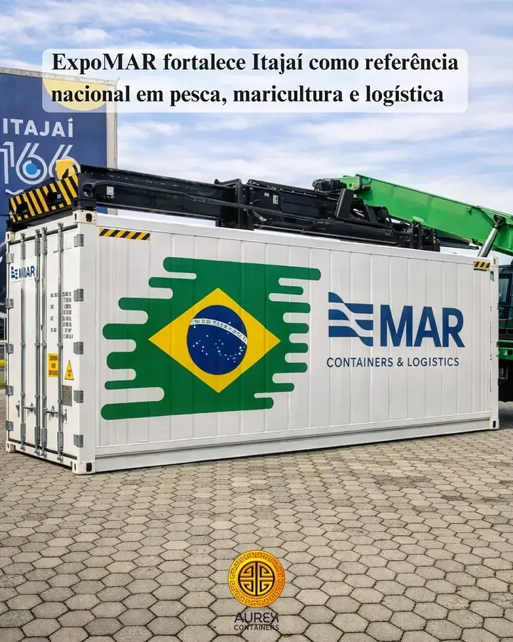Estrutura modular em container para eventos